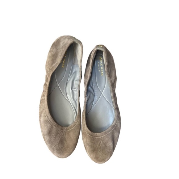 Cole Haan Grand OS Taupe Suede Manhattan Ballet Flats  9.6 - Picture 1 of 6